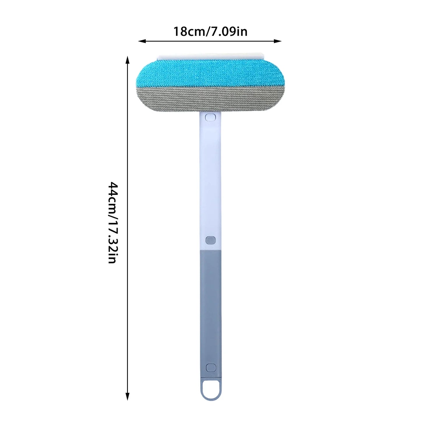 4-In-1 Pet Hair Remover with 17" Extra Long Handle, Cat & Dog Hair Removal Tool for Furniture, Carpet, Clothes, Bedding, Car Seats, Tile & Hardwood Floors - Reusable & Washable