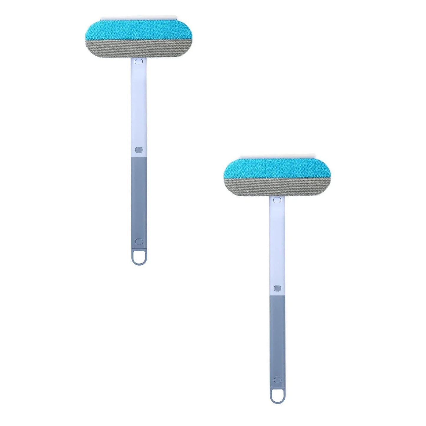 4-In-1 Pet Hair Remover with 17" Extra Long Handle, Cat & Dog Hair Removal Tool for Furniture, Carpet, Clothes, Bedding, Car Seats, Tile & Hardwood Floors - Reusable & Washable