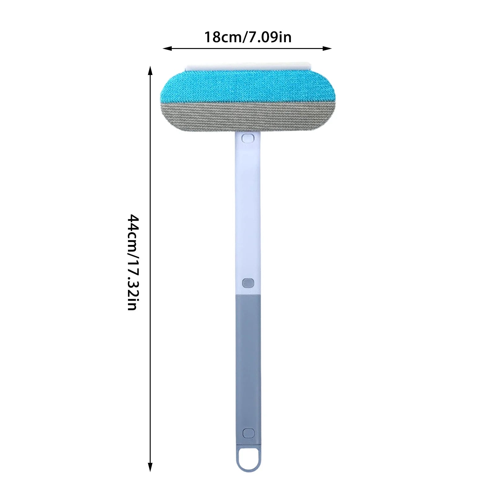 4-In-1 Pet Hair Remover with 17" Extra Long Handle, Cat & Dog Hair Removal Tool for Furniture, Carpet, Clothes, Bedding, Car Seats, Tile & Hardwood Floors - Reusable & Washable